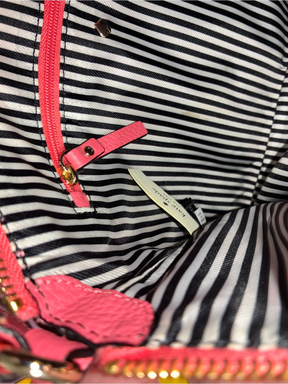 Kate Spade New York Coral Pink Pebbled Leather Crossbody Bag Adjustable Strap - Picture 7 of 11
